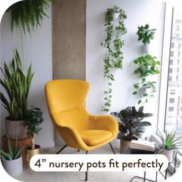 PlantPod Luxe Wall Planters - Self-Watering, Easy to Install