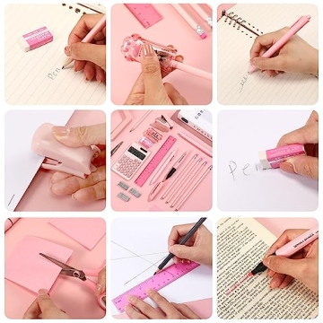 Cute Pink Back to School Supplies Set for Girls