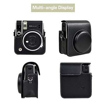 Rieibi Protective Case for Fujifilm Instax Mini 40, PU Leather Camera Case for Fuji Instax Mini 40 Instant Camera - mini 40 Bag Cover with Strap