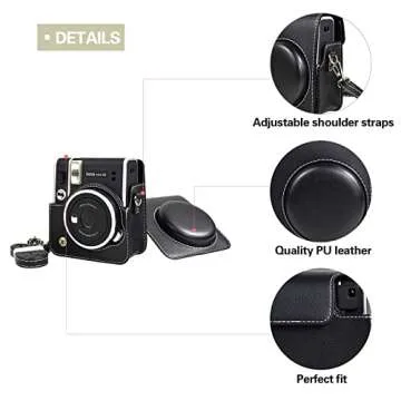Rieibi Protective Case for Fujifilm Instax Mini 40, PU Leather Camera Case for Fuji Instax Mini 40 Instant Camera - mini 40 Bag Cover with Strap