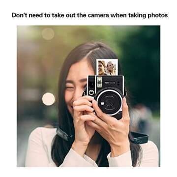 Rieibi Protective Case for Fujifilm Instax Mini 40, PU Leather Camera Case for Fuji Instax Mini 40 Instant Camera - mini 40 Bag Cover with Strap