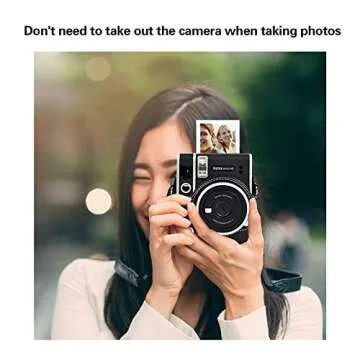 Rieibi Protective Case for Fujifilm Instax Mini 40, PU Leather Camera Case for Fuji Instax Mini 40 Instant Camera - mini 40 Bag Cover with Strap