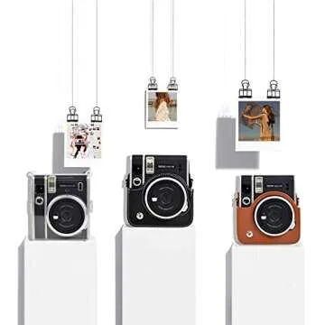 Rieibi Protective Case for Fujifilm Instax Mini 40, PU Leather Camera Case for Fuji Instax Mini 40 Instant Camera - mini 40 Bag Cover with Strap