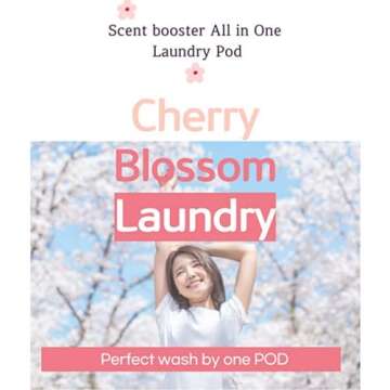 ROUGH & RAW, Laundry Detergent Pods, Cherry Blossom, Pink, High efficiency, Scent Booster, 30 count