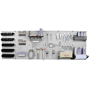 Wall Control 30-WRK-800GB Master Workbench Metal Pegboard Tool Organizer,Gray/Black