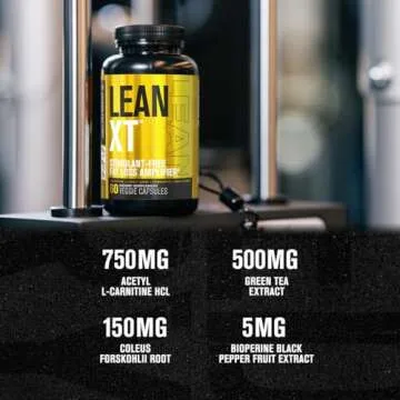 Jacked Factory Lean-XT Caffeine Free Fat Burner - Non Stim Weight Loss Supplement, Appetite Suppressant & Metabolism Booster | Acetyl L-Carnitine, Green Tea Extract, Forskolin - 60 Natural Diet Pills