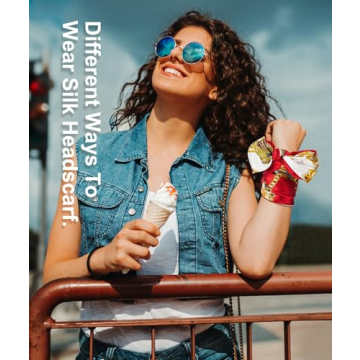 Stylish Senker Satin Hair Scarf Wrap for Women 35 Inches