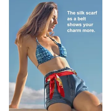 Stylish Senker Satin Hair Scarf Wrap for Women 35 Inches