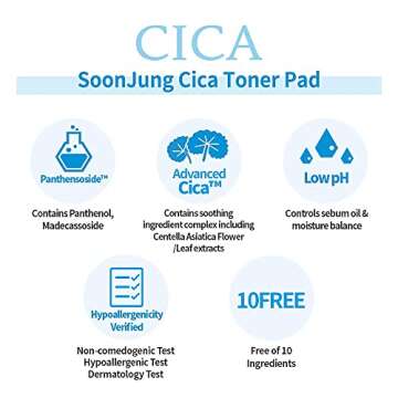 ETUDE SoonJung Cica Relief Toner 200ml | Focused Relief Soothing and Hydrating Care for All Skin Typ...