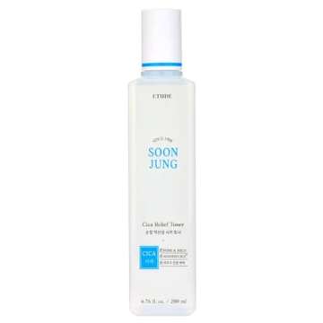 ETUDE SoonJung Cica Relief Toner 200ml | Focused Relief Soothing and Hydrating Care for All Skin Type | Skin Barrier and Moisturizing Effect | K-Beauty