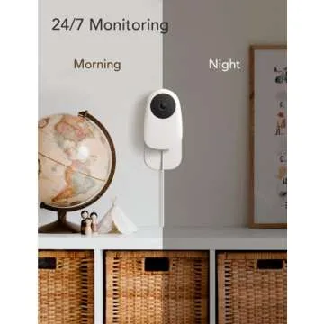 nooie Baby Monitor with Camera and Audio, Baby Camera Monitor, Baby Monitor WiFi Smartphone 2.4 GHz, Motion and Sound Detection, 1080P HD Night Vision, Two-Way Audio, SD or Cloud Storage