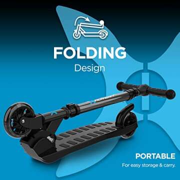 Hover-1 Nano Kick Scooter for Kids (5+ Year Old) | Features Lean-to-Turn Axle, Solid PU Tires & Slim...