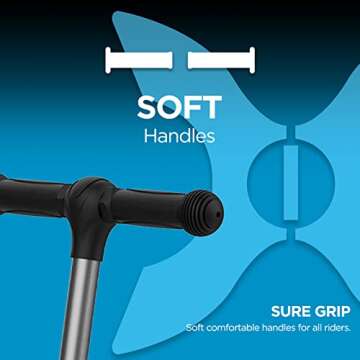 Hover-1 Nano Kick Scooter for Kids (5+ Year Old) | Features Lean-to-Turn Axle, Solid PU Tires & Slim-Design, 110 LB Max Weight, Safe for Kids, Black