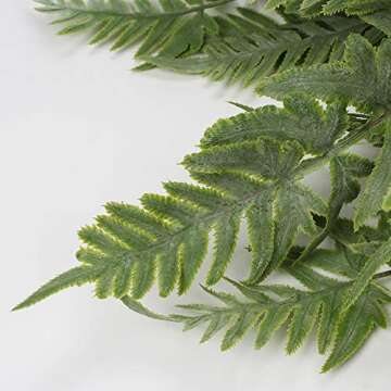 30" Artificial Boston Fern Plants Bushes Fake Shrubs Bush Greenery Plants Faux Fern Plant Large for Outdoors UV Resistant Garden Plants or Home Office Desk Indoor Decor 6pcs