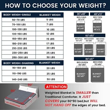 ZonLi Weighted Blanket for Adults: 60x80, 15 lbs, Grey