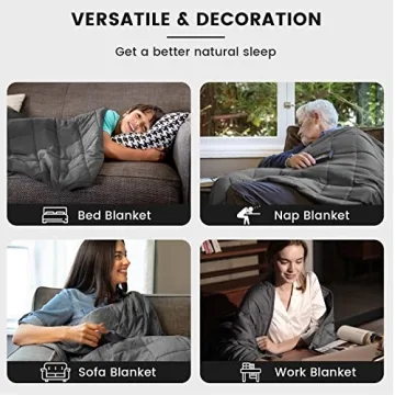 ZonLi Weighted Blanket for Adults: 60x80, 15 lbs, Grey