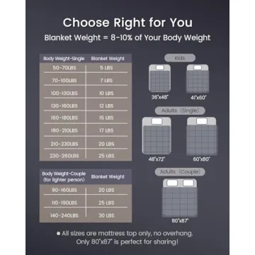 ZonLi Weighted Blanket for Adults: 60x80, 15 lbs, Grey