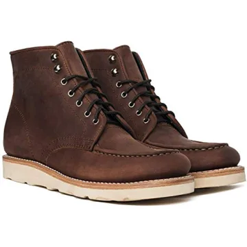 Stylish Thursday Diplomat Moc Toe Leather Boot for Men