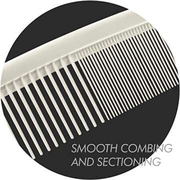 Sam Villa Signature Series Wide Cutting Comb Ivory - Professional & Smooth Styling