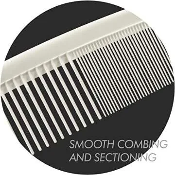 Sam Villa Signature Series Wide Cutting Comb Ivory - Professional & Smooth Styling