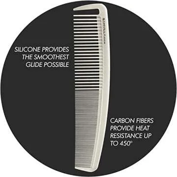 Sam Villa Signature Series Wide Cutting Comb Ivory - Professional & Smooth Styling
