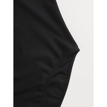 WDIRARA Floral Appliques One Piece Swimsuit for Summer