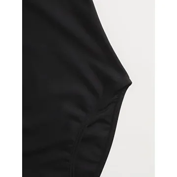 WDIRARA Floral Appliques One Piece Swimsuit for Summer