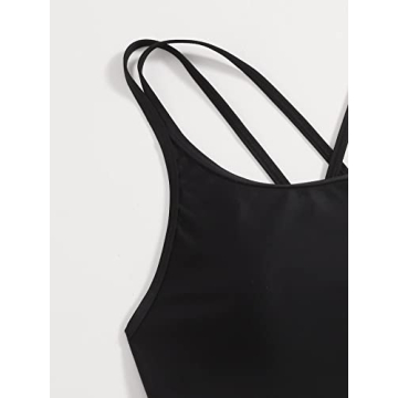 WDIRARA Floral Appliques One Piece Swimsuit for Summer