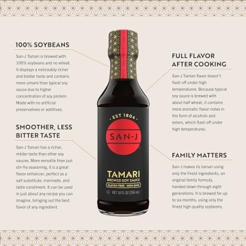 San-J Gluten Free Tamari Soy Sauce for Authentic Flavor