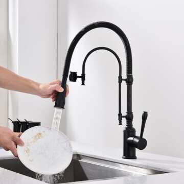 GICASA Copper Kitchen Faucet with 360 Swivel Sprayer