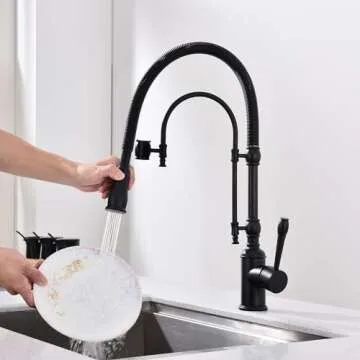 GICASA Copper Kitchen Faucet with 360 Swivel Sprayer
