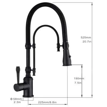 GICASA Copper Kitchen Faucet with 360 Swivel Sprayer