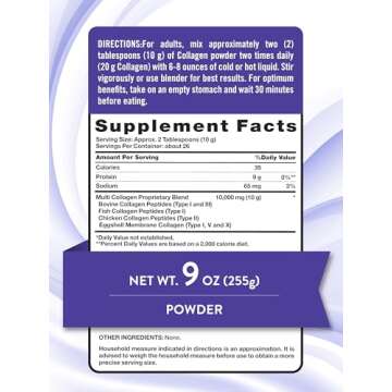 Nature's Truth Multi Collagen Powder | Unflavored & Non-GMO