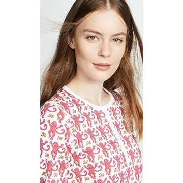 Soft and Stylish Roller Rabbit Monkey Pajama Set for Women