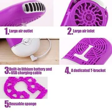 FlyItem USB Mini Portable Fan for Eyelashes - Rechargeable