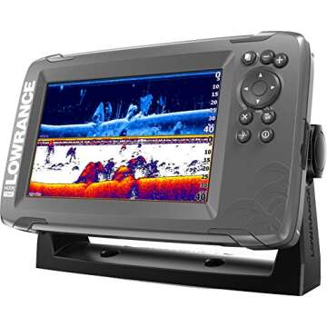 HOOK2 7 - 7-inch Fish Finder with SplitShot Transducer and US Inland Lake Maps Installed