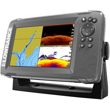 HOOK2 7 - 7-inch Fish Finder with SplitShot Transducer and US Inland Lake Maps Installed