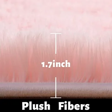Soft Fluffy Pink Area Rug for Girls Room - 4'X6'