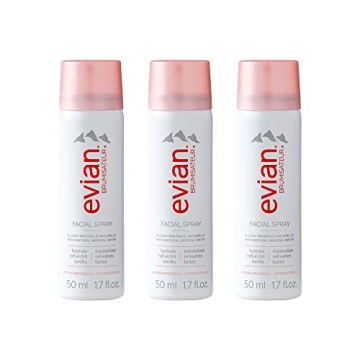 Evian Facial Spray Trio Travel Size Refreshing Hydration