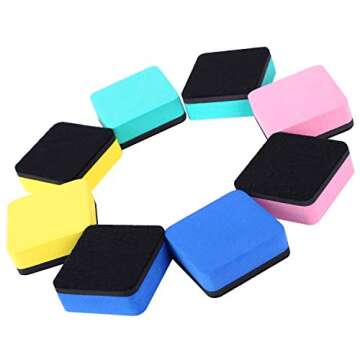 Dry Erase Erasers, 48 Pack Magnetic Whiteboard Eraser Chalkboard Cleansers Wiper for Classroom Office and Home (48mixed)