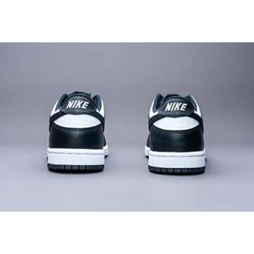 Nike Boy's Dunk Low White/Black Skate Shoes for Kids