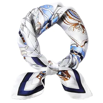 kcctoo 27.5" Mulberry Silk Feeling Head Scarf - Versatile Women's Fashion Square Scarfs for Hair, Ba...