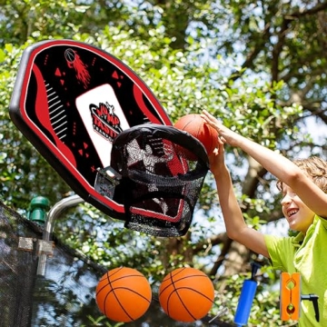 Jump Tastic Trampoline Basketball Hoop - Fun and Durable!