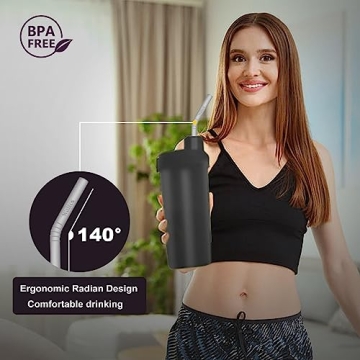 WALFOS Extra Long Reusable Silicone Straws for Every Drink