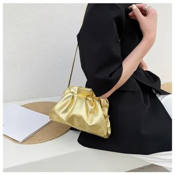 QLPOU Cloud Dumpling Bag Stylish Women's Clutch Purse Elegant Handbag