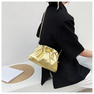 QLPOU Cloud Dumpling Bag Stylish Women's Clutch Purse Elegant Handbag