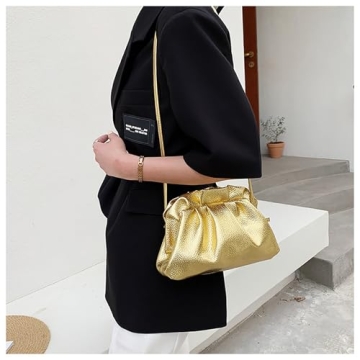 QLPOU Cloud Dumpling Bag Stylish Women's Clutch Purse Elegant Handbag