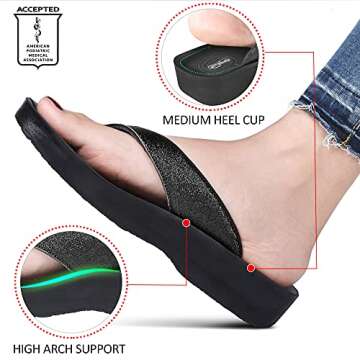 AEROTHOTIC Arch Support Flip Flops for Women - Stylish Comfort