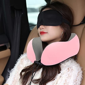 GOTDYA Memory Foam Travel Pillow Adjustable Lightweight Comfort