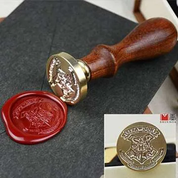 Wax Seal Seal Set, DLD Classic Vintage Antique Wax Print Set Magic School Badge Wax Set Gift Box Set